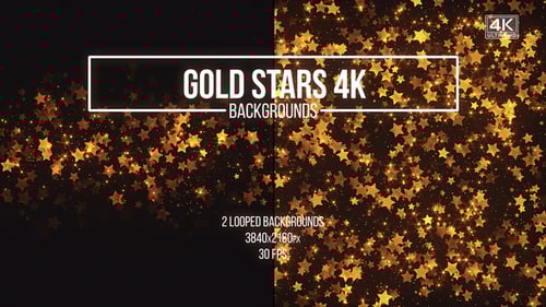 Golden Stars Sparkling Particle Celebration Background Loop
