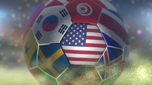 International Soccer Ball Flag Logo Reveal