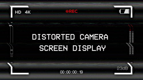 Glitch Effect Camera Viewfinder Recording Overlay Display