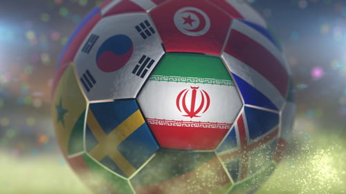 Global Soccer Ball with National Flags Reveal Animation