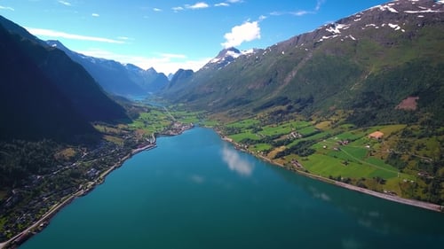 Aerial Footage Beautiful Nature Norway