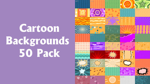 Cartoon Backgrounds 50 Pack