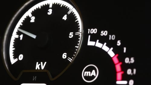 Needles Moving on Electronic Gauges, Close Up