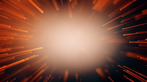 Abstract Light Particles Tunneling Towards Viewer Background