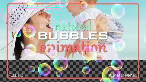 Bright Floating Iridescent Bubbles Animation