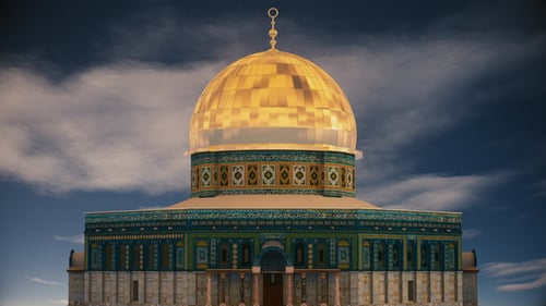 4K Felsenkuppel-Moschee Al Quds Orbit