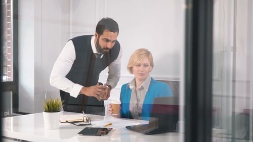 Having Coffee in Office