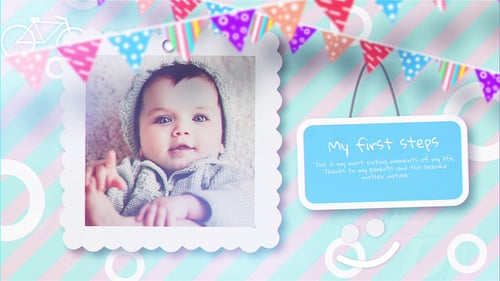 Animated Kids Photo Album with Playful Childhood Theme