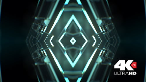 Futuristic Geometric Abstract Tunnel Loop Background Animation