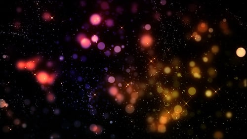 Animated Glittering Bokeh Lights Particle Background