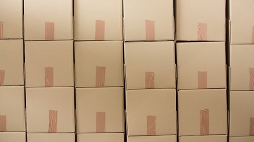 Pile de boîtes en carton