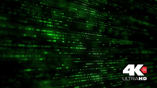 Futuristic Green Digital Data Stream Background