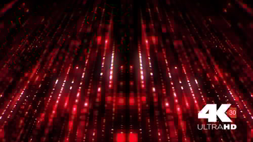 Abstract Red Glowing Digital Lines Motion Background