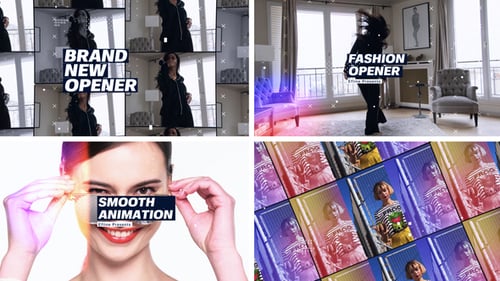 Dynamic Glitch Fashion Promo | Modern Grid Text Reveal Opener