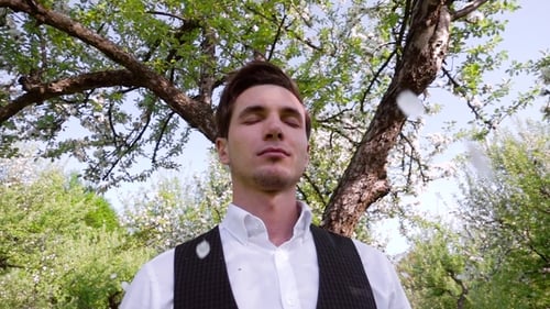 Portrait of a Man in a Spring Forest