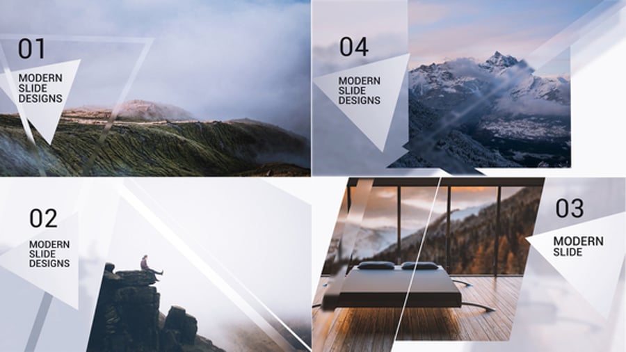 Clean Geometric Photo and Video Slideshow, Video Displays ft. abstract ...