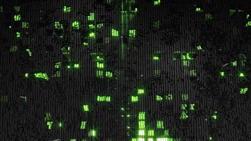 Digital Background of the Many Black-green Squares