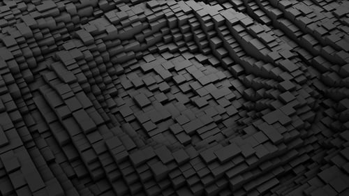Arrière-plan numérique Ripple des nombreux carrés noirs