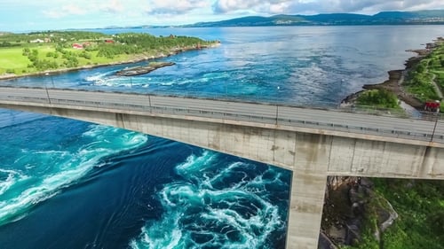 Whirlpools of the Maelstrom of Saltstraumen, Nordland, Norway