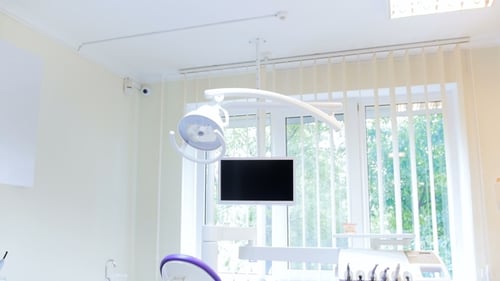 Panning Video of Empty Modern Dentist Clinic