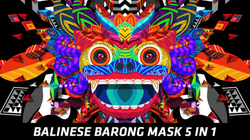 Vibrant Abstract Decorative Mask Kaleidoscope Animation