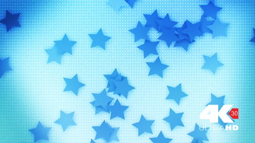 Falling Blue Stars Celebration Background Loop