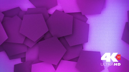 Animated Shifting Purple Pentagons Abstract Background