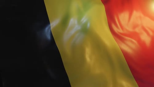 Waving Belgium National Flag Seamless Loop