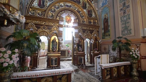 Large Hand-painted Dome of the Cathedral