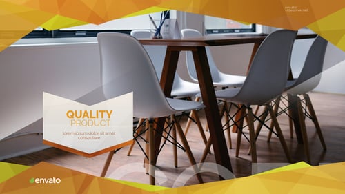 Dynamic Corporate Presentation with Geometric Shape Transitions