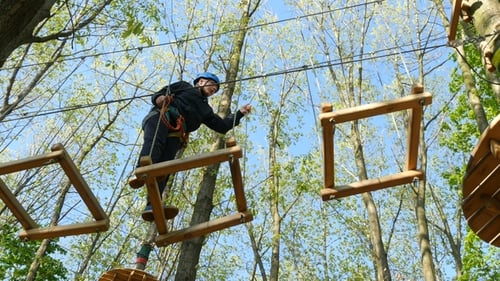 Child Passing Route in Rope Park