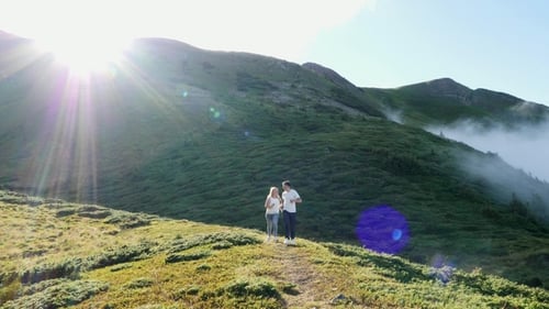 Couple Run and Doing Piggyback Having Fun, Laughing Joyful and Playful