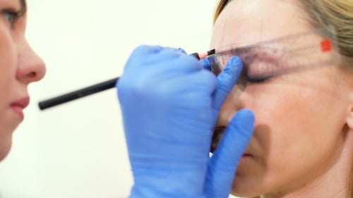 Preparing Eyebrow Permanent Makeup Procedure