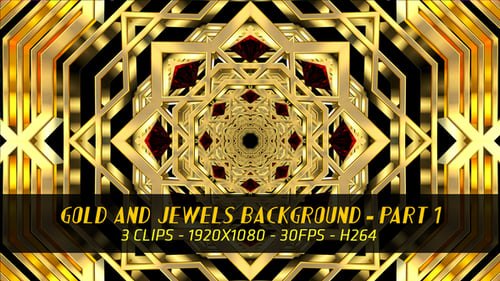 Elegant Gold Geometric Tunnel Loop with Ruby Gemstones