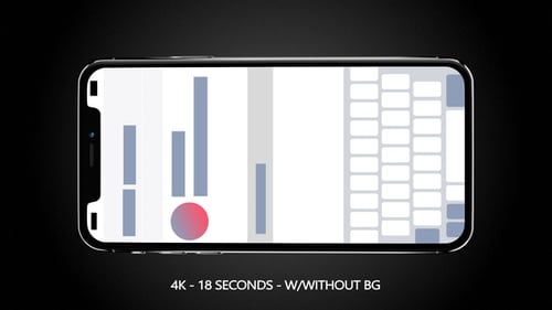 3D Smartphone Mockup with Rotating Green Screen and Track Points