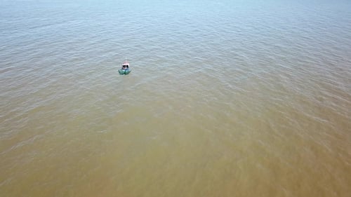 Traditional Fishing Boat Cruising in the Atlantic