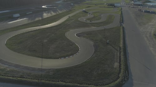 Sommer Cart Track Karting Drohnenflug Asphalt Race Carting