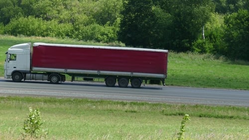 Truck Driving on a Road