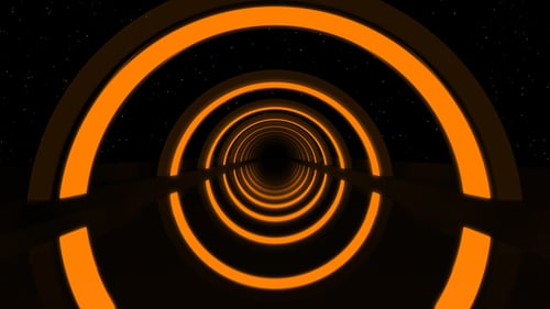 3D Neon Lights Infinity Tunnel