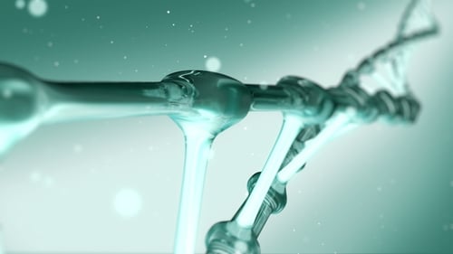 Green DNA Spiral Rotating