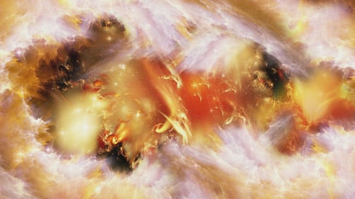 Beautiful Distant Red Space Nebula