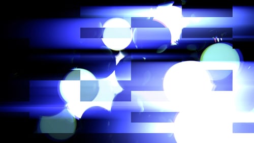 Digital Glitch Effect Transition with Glowing Abstract Lights