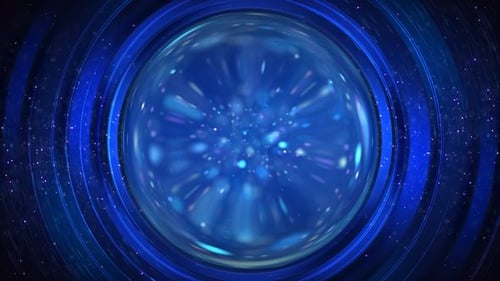 Dynamic Sci-Fi Logo Reveal with Glowing Particles