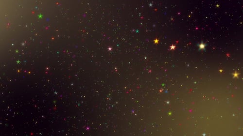Colorful Twinkling Star Field Overlay for Celebrations