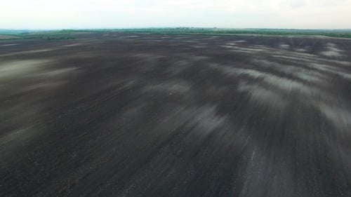 Plowed Field Prepared for Planting