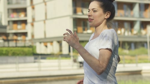Young Female Running Outside