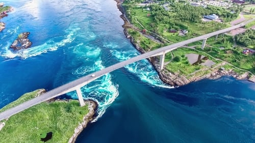 Whirlpools of the Maelstrom of Saltstraumen, Nordland, Norway