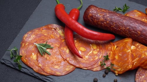 Cured Meat Platter with Peppers and Herbs