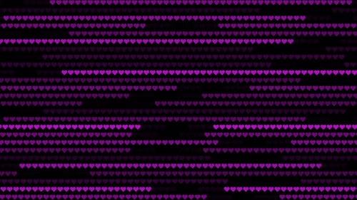 Seamless Looping Purple Heart Lines Background