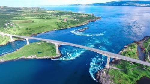 Whirlpools of the Maelstrom of Saltstraumen, Nordland, Norway